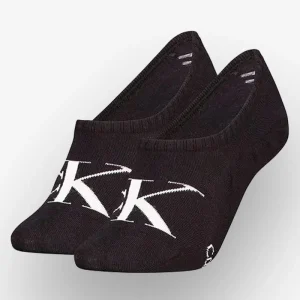 Meias Calvin Klein Footie High Cut 2P Monogram