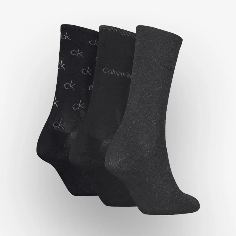 Meias Calvin Klein Sock 3P Lurex Logo - Image 3
